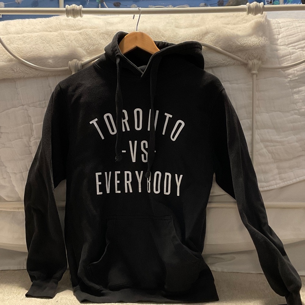 Black Hoodie with Toronto Print